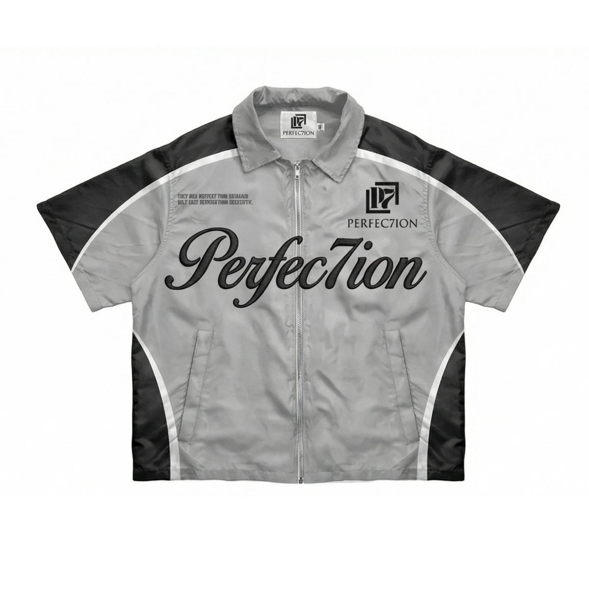 Gray/Black Racer Top