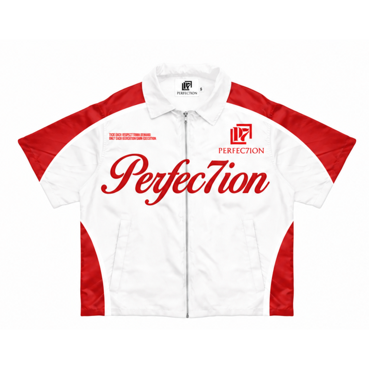 White/Red Racer Top